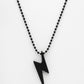 NVR Men's Set of 2 Black & Silver Flash Pendent With Chain - Swadesiicart