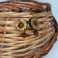 Terracotta Button Tops Ear Studs With Drops