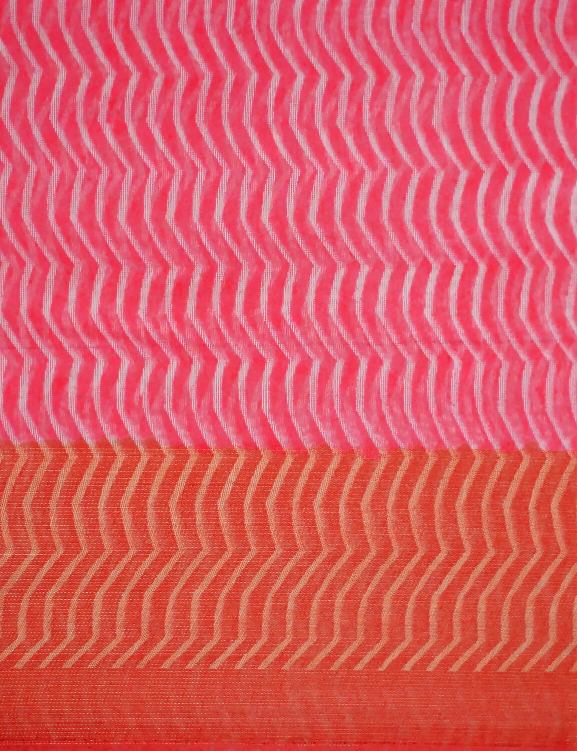 Shades Of Peach Mix Orange With Lehariya Design Semi Chanderi Saree By Gayathri Reddy Designer Studio | Swadesiicart