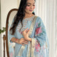 Lavender Viscose chanderi Stitched Suit With Dupatta - Tanisha | Swadesiicart