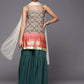 Ahalyaa Women Green & Red Ethnic Motifs Print Kurti with Sharara & Dupatta | Swadesiicart
