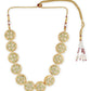 Gold-Toned White Brass Gold-Polished Necklace - Ruby Raang | Swadesiicart