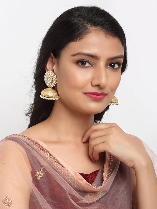 Kundan Jhumkay - Ruby Raang | Swadesiicart