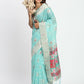 Shree Shyam Fashion Linen Cotton Sea Green Saree