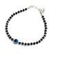 Mominos Fashion Kamal Johar Nazariya Silver With Black Crystals Anklets | Swadesiicart