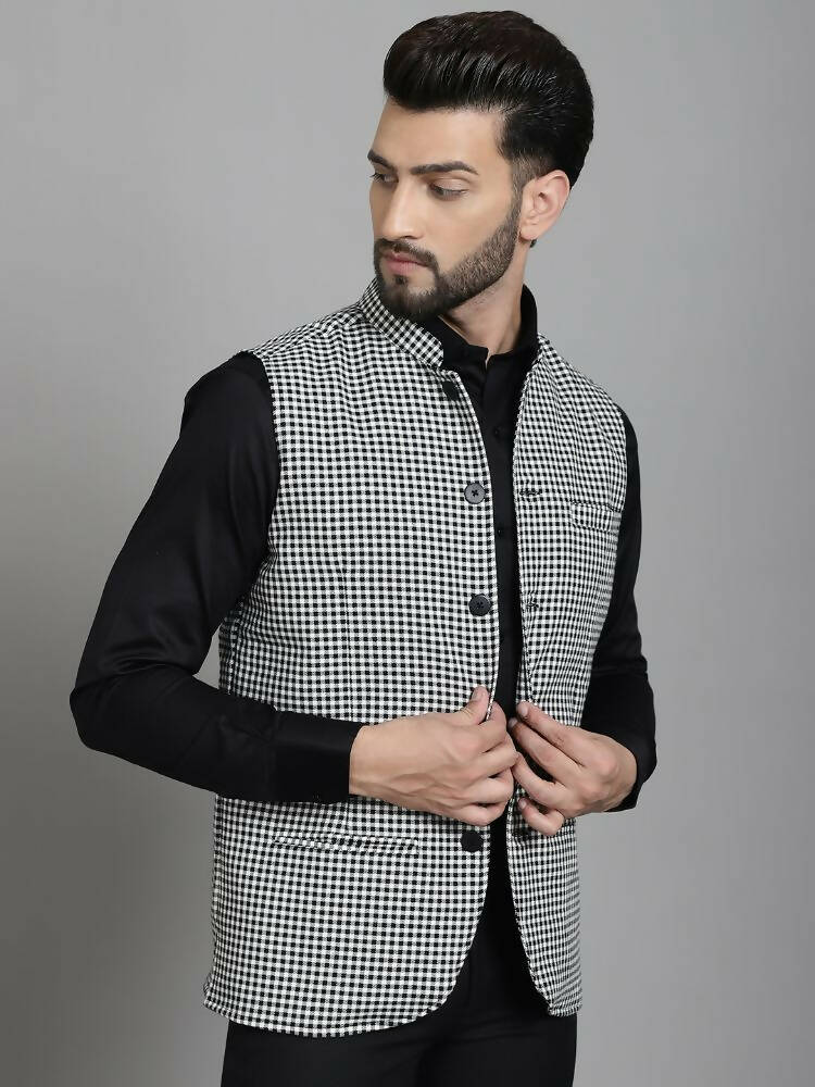 Even Apparels Nehru Jacket With Welt Pockets - Multi | Swadesiicart