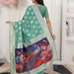 Shree Shyam Fashion Linen Cotton Rama Green Saree
