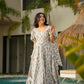Aayaa Designer Printed Full Flared Gown - Multi Color