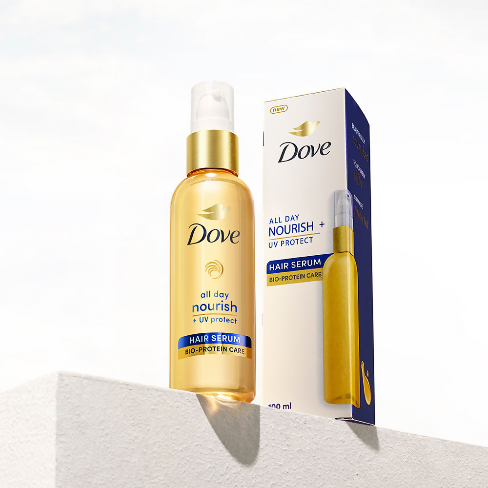 Dove All Day Nourish + UV Protect Hair Serum With Bio Protein Care - Swadesiicart