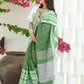 Beatitude Green Cotton Tanchori Handloom Saree