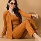 Myshka Women's Mustard Solid Coat With Trousers - Swadesiicart