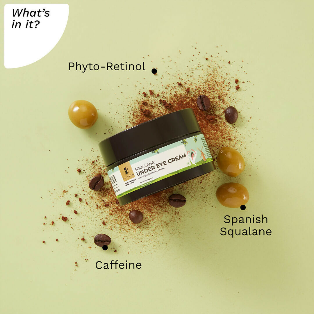 Pilgrim Under Eye Cream Rejuvenation Surge With Plant Alternative Retinol & Caffeine - Swadesiicart