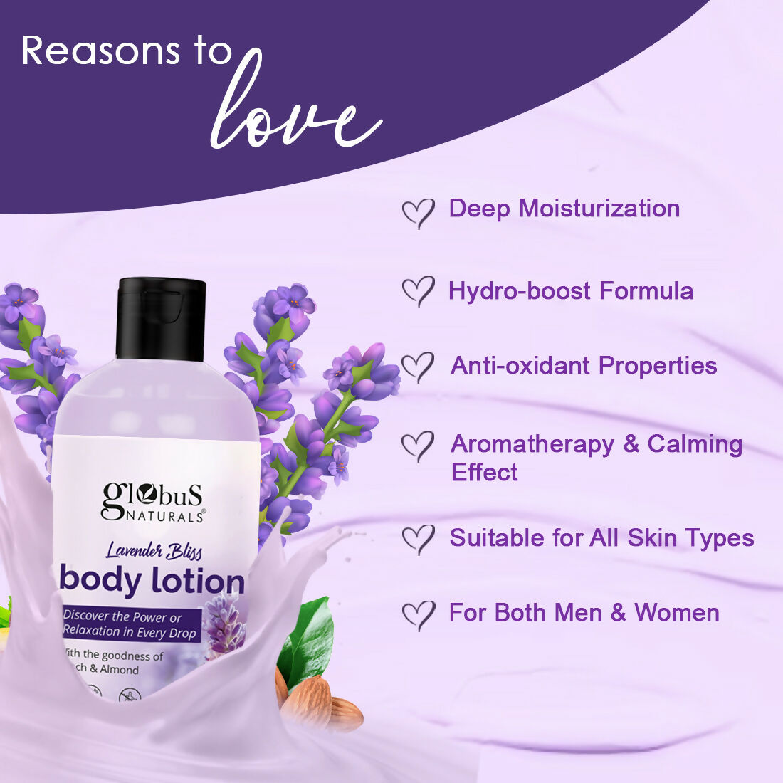 Globus Naturals Lavender Bliss Body Lotion | Swadesiicart