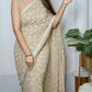 Vamsee Patangiyu Cream Georgette Saree - Swadesiicart
