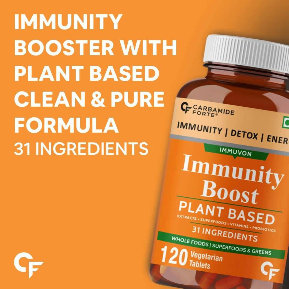 Carbamide Forte Immunity Boost Plant Based Tablets with Vitamin C, Zinc | Swadesiicart