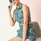 Myshka Women's Blue Printed Top With Shorts - Swadesiicart