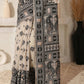 Shree Shyam Fashion Linen Cotton Black & Cream Saree