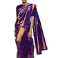 Vamika Weaving Banarasi Jacquard Purple Kanjivaram Saree | Swadesiicart