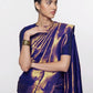 Vamika Weaving Banarasi Jacquard Purple Kanjivaram Saree | Swadesiicart