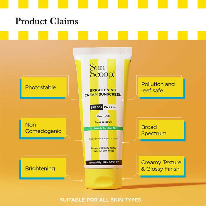 Sun Scoop Daily SPF 50 Sunscreen Cream - Swadesiicart