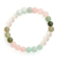 Green Avanturine, Clear Quarts, Amethyst Multicoloued Pastel Shade Crystal Bracelet - Ruby Raang | Swadesiicart