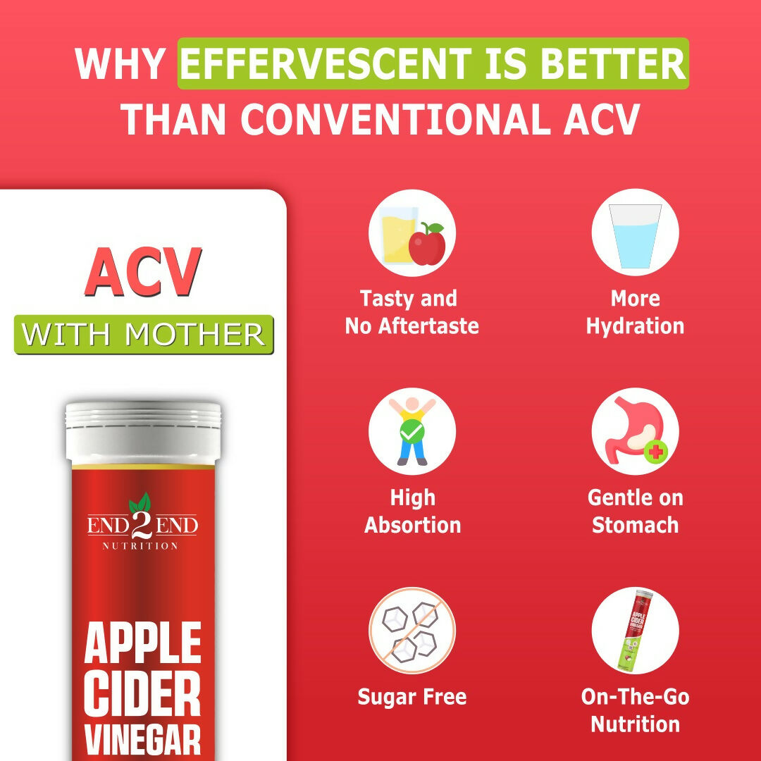 End2End Nutrition Apple Cider Vinegar Tablets - Swadesiicart