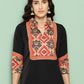 Ahalyaa Women's Traditional wear Kurta Set - Black | Swadesiicart
