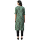 Anubhutee Women's Rayon Regular Floral Printed A-Line Green Kurta with Trousers | Swadesiicart