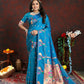 Lorenvalley Fashion Rama Soft Paithani Silk Woven Design Copper Zari Meenakari Weaving Saree - Swadesiicart