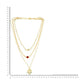 White and gold, Red Stone Kundan Necklace - Ruby Raang | Swadesiicart