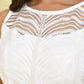 Amodini Designer Studio White Sequined Pearl Sleeveless Padded Blouse - Swadesiicart