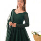 Joban Fashion Green Kurta Set Georgette Sequence Embroidery Work - Swadesiicart