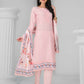 Ethnic Festive Wear Chanderi Viscose Light Peach Stitched Suit With Dupatta - Tanisha | Swadesiicart