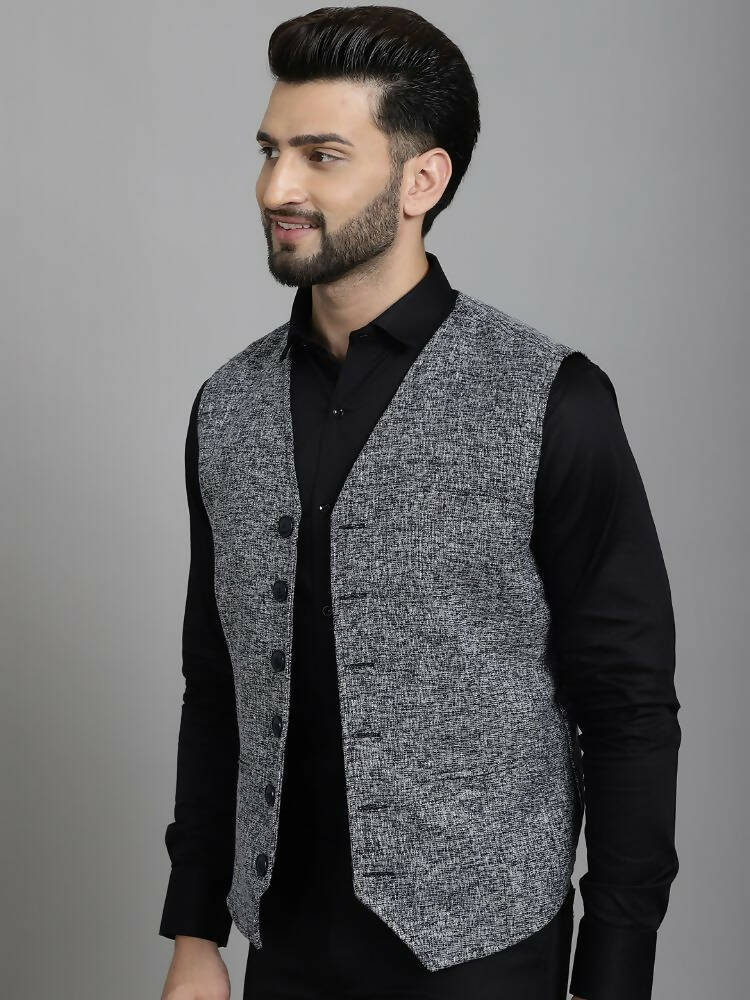 Even Apparels Solid Waistcoat - Blue | Swadesiicart