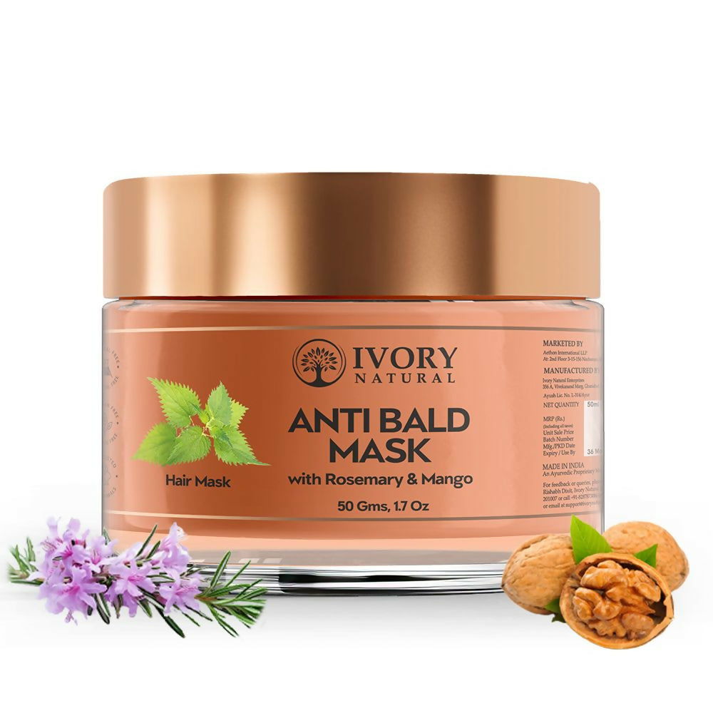 Ivory Natural Bald Mask For Hair - Hair Mask For Less Hair And Hair Thinning | Swadesiicart