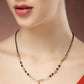 NVR Women's Short Mangalsutra Designs Gold-Polished & Black Beaded Mangalsutra - Swadesiicart