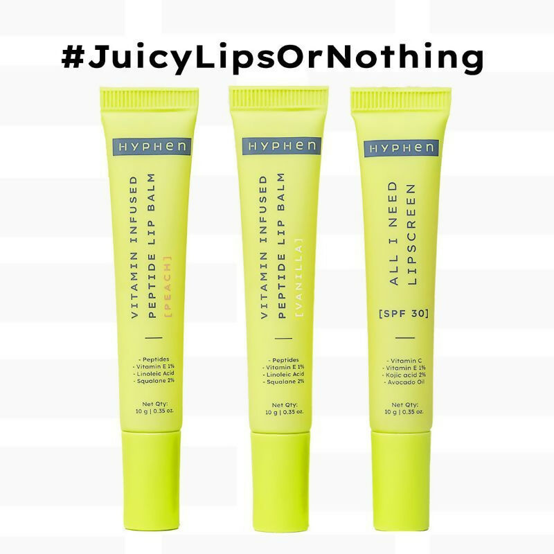Hyphen By Kriti Sanon Juicy Lips Or Nothing Lip Care Combo For Dry & Chapped Lips, Hydrates & Moisturizes | Swadesiicart