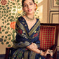 Monjolika Fashion Navy Blue Silk Blend Banarasi Zari Work Classic Saree | Swadesiicart