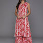 Ahalyaa Women's Traditional wear Kurta Set - Red | Swadesiicart