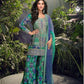 Anaita Blue Chinon Stitched Suit with Embroidery & Sequence Work