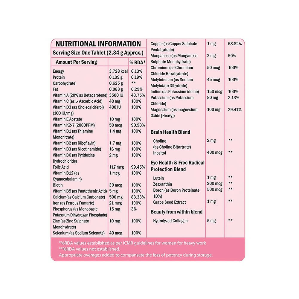 Scitron Multi Women Daily Multi-Vitamin Tablets | Swadesiicart
