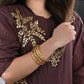 Afast Elegant Bridal & Wedding Party Fashion Bangle/Kada Set, Gold, Glass, Pack Of 8 Model No- A39 - Swadesiicart