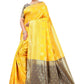 Vamika Ethnic Fire Yellow Weaving Banarasi Jacquard Saree | Swadesiicart