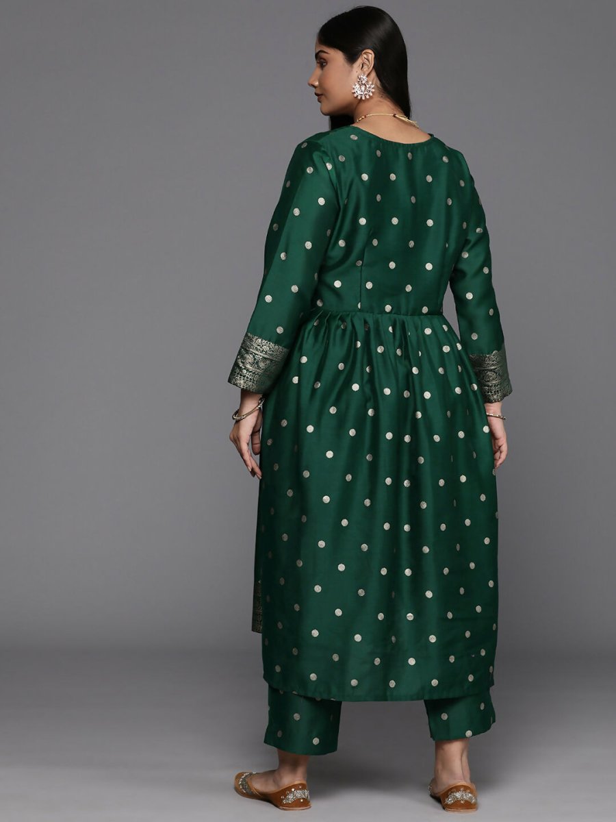 Ahalyaa Women's Traditional wear Kurta Set - Green | Swadesiicart