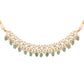 Nuyug 22K Gold Plated Royal Kundan Necklace with Green Stones | Swadesiicart