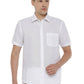 Ramraj Cotton Mens Cotton Linen Half Sleeve White Shirt | Swadesiicart