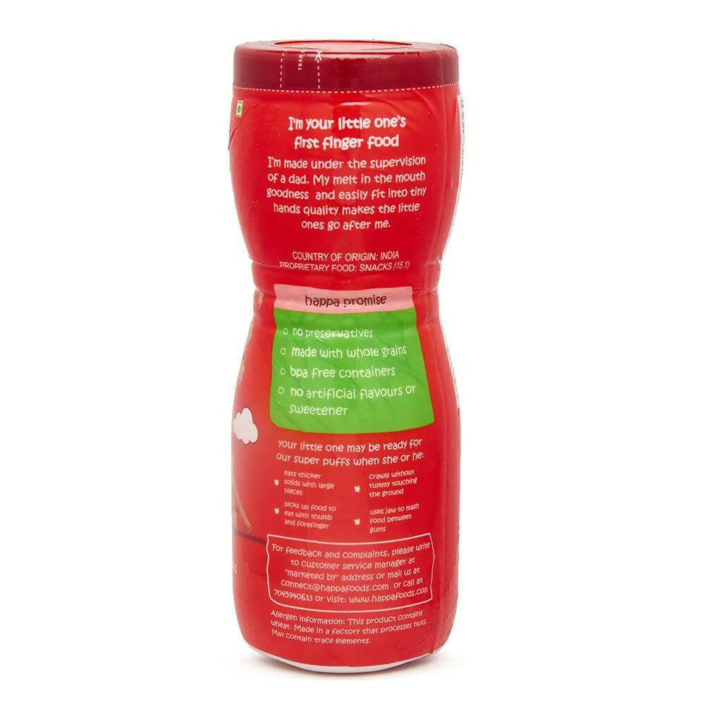 Happa Multigrain Apple & Cinnamon Melts Super Puffs (8 Months+) - Swadesiicart