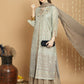 Jyoti Fashion Women's Green Chanderi Silk Elegant Jardoshi Semi Kurta with Trouser & Dupatta | Swadesiicart