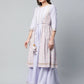 Ahalyaa Womens Powder Blue Crepe Floral Dress | Swadesiicart
