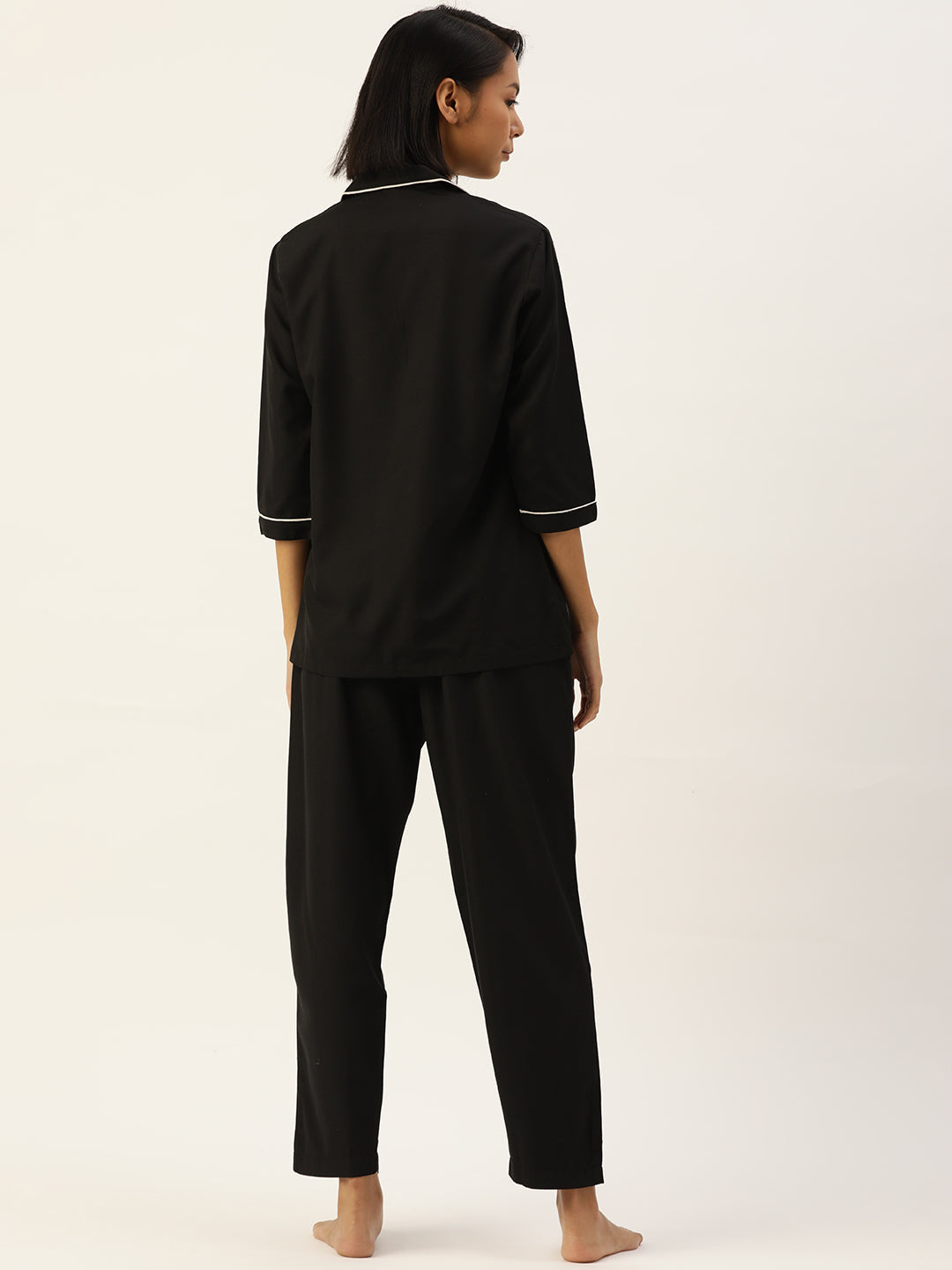 Jainish Women Black Night suit ( LNS 001Blackxxx ) | Swadesiicart